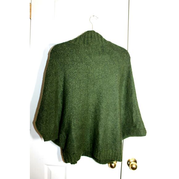 Field Flower Anthropologie Forest Green Pullover Cocoon Sweater sz L - Picture 2 of 3